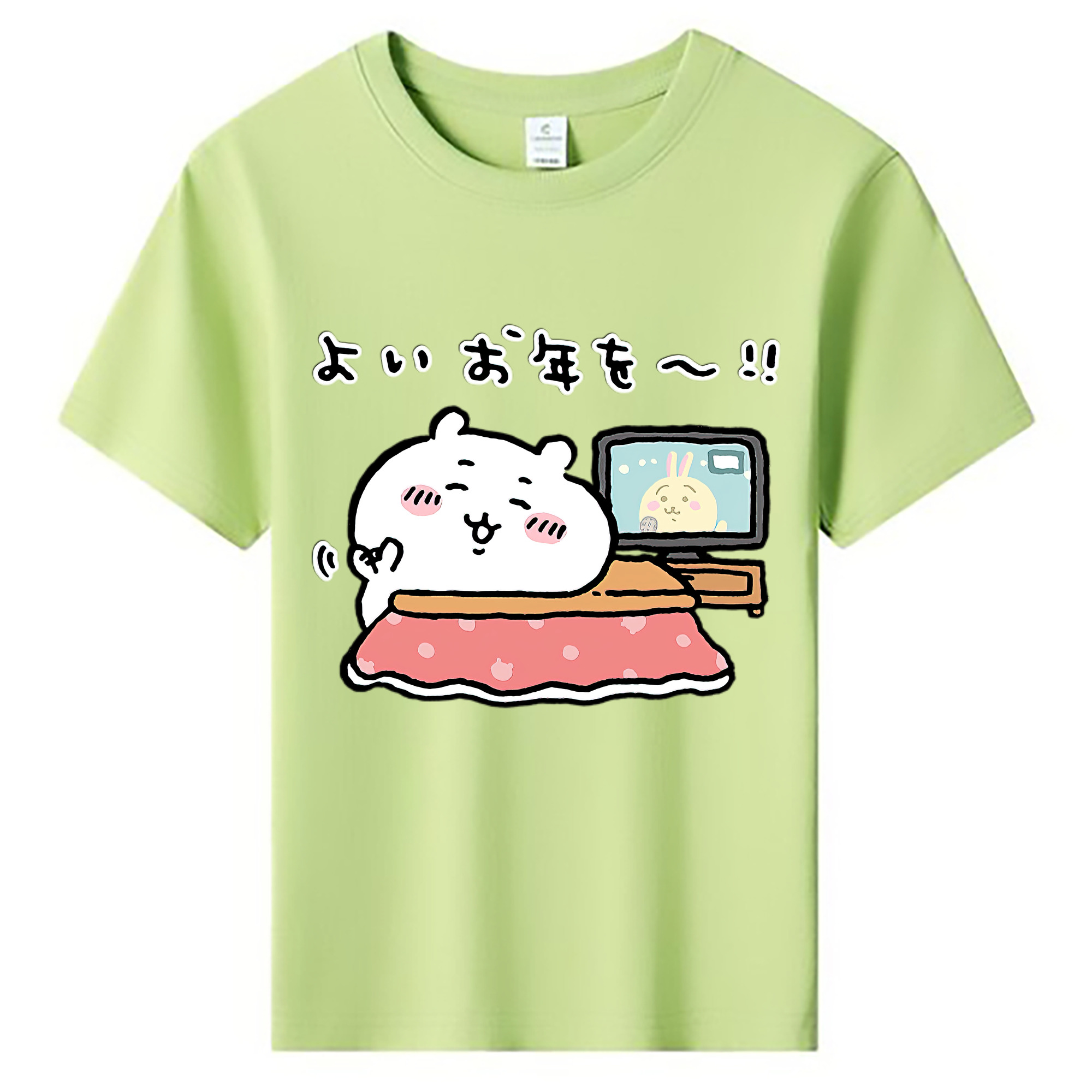 （画像用） ちいかわ ちいかわ Chii-kawa chiikawa 綿100％キッズTシャツ（フロントプリント）